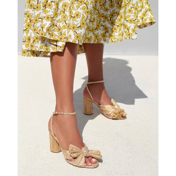 Loeffler Randall Shoes - LOEFFLER RANDALL Camellia Knotted Sandal (Women) in Champagne Size US 8